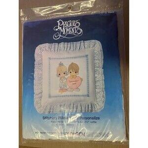 1984 PRECIOUS MOMENTS NWOT Love One Another PILLOW CROSS STITCH NEEDLEPOINT KIT